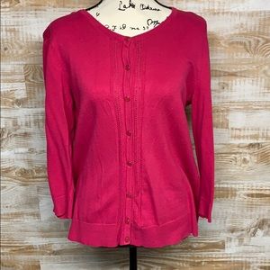 NY & Co chelsea 3/4 sleeve pink cardigan. XL